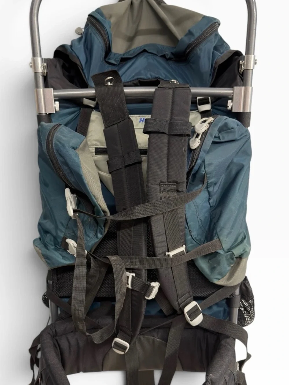 Vintage JanSport Carson 80L External Frame Hiking Backpack Gray Aluminum Pack